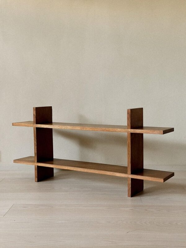 French oak wall shelf from the Reconstruction Era, 1950s