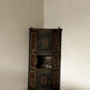 18th-Century Painted Corner Cabinet, Trysil, Norway