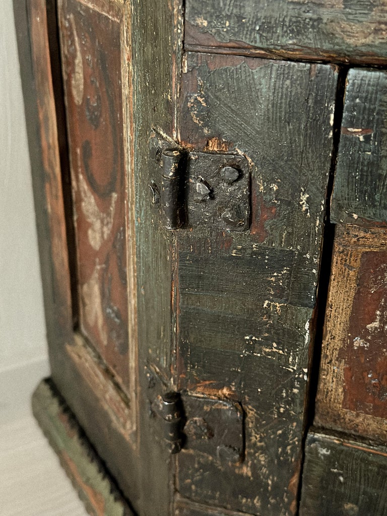 18th-Century Painted Corner Cabinet, Trysil, Norway - Image 4