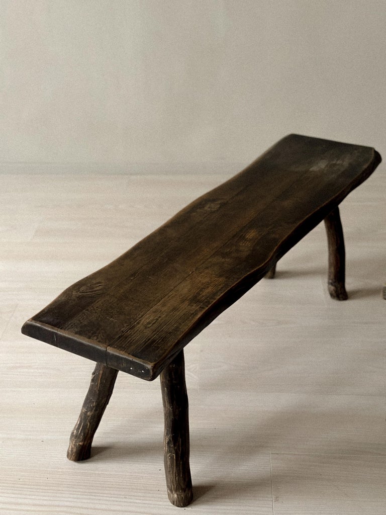A Pair of Brutalist Wabi Sabi Benches, France, circa 1960s - Image 8