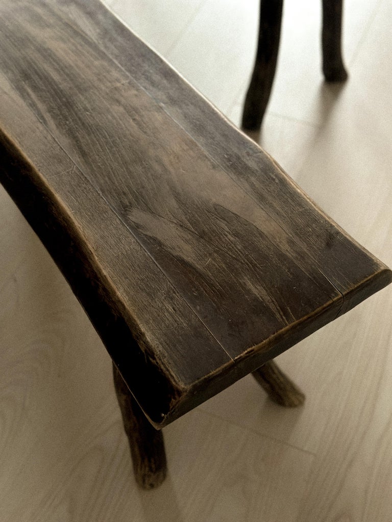 A Pair of Brutalist Wabi Sabi Benches, France, circa 1960s - Image 4