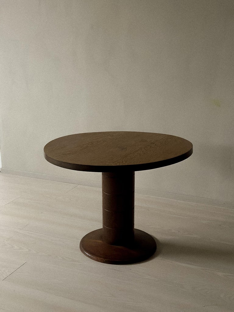 Art Deco, Danish Cabinetmaker Circular Side Table in Oak, c. 1930/40s - Image 6