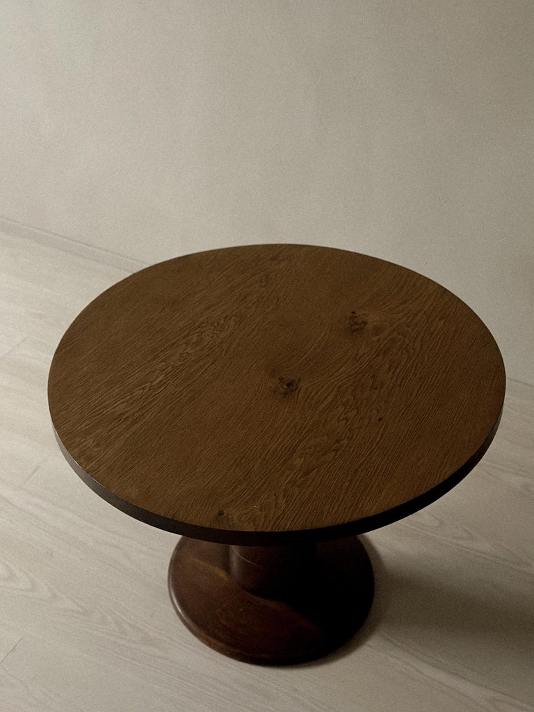 Art Deco, Danish Cabinetmaker Circular Side Table in Oak, c. 1930/40s - Image 4