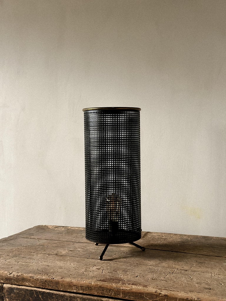 French Industrial Table Lamp, in the manner of Mathieu Matégot, France, c 1950s - Image 2