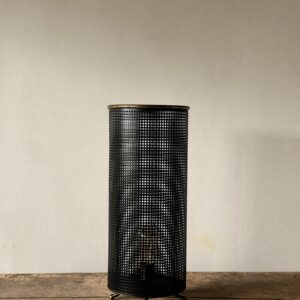 French Industrial Table Lamp, in the manner of Mathieu Matégot, France, c 1950s