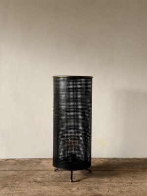 French Industrial Table Lamp, in the manner of Mathieu Matégot, France, c 1950s