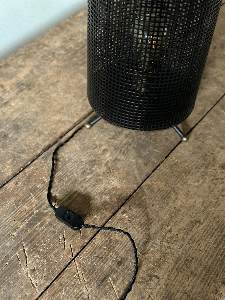 French Industrial Table Lamp, in the manner of Mathieu Matégot, France, c 1950s - Image 9