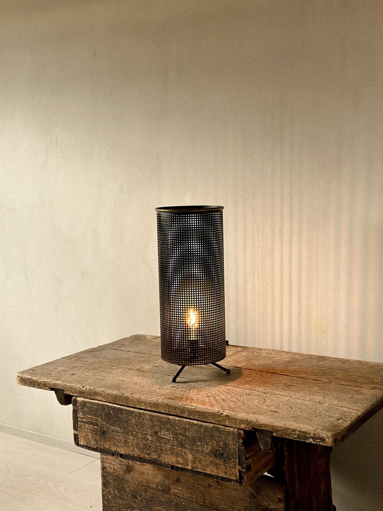 French Industrial Table Lamp, in the manner of Mathieu Matégot, France, c 1950s - Image 5