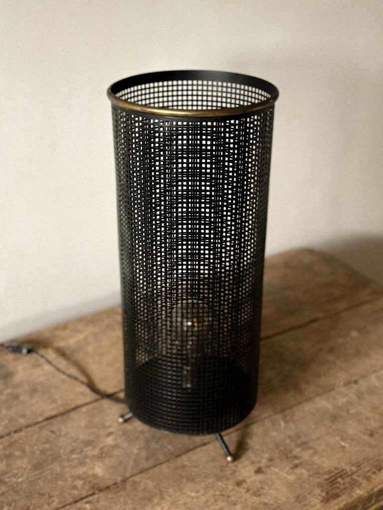 French Industrial Table Lamp, in the manner of Mathieu Matégot, France, c 1950s - Image 4