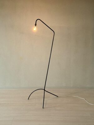 French Mid-Century Modern Industrial Floor Lamp, France, circa 1950s