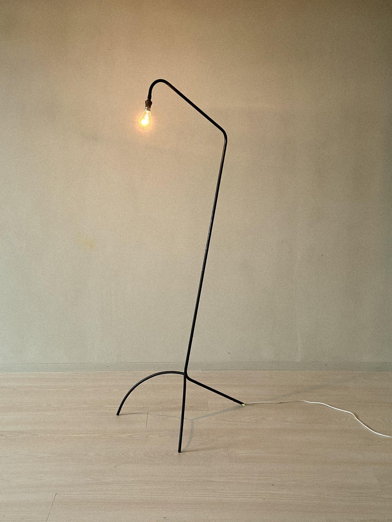 French Mid-Century Modern Industrial Floor Lamp, France, circa 1950s