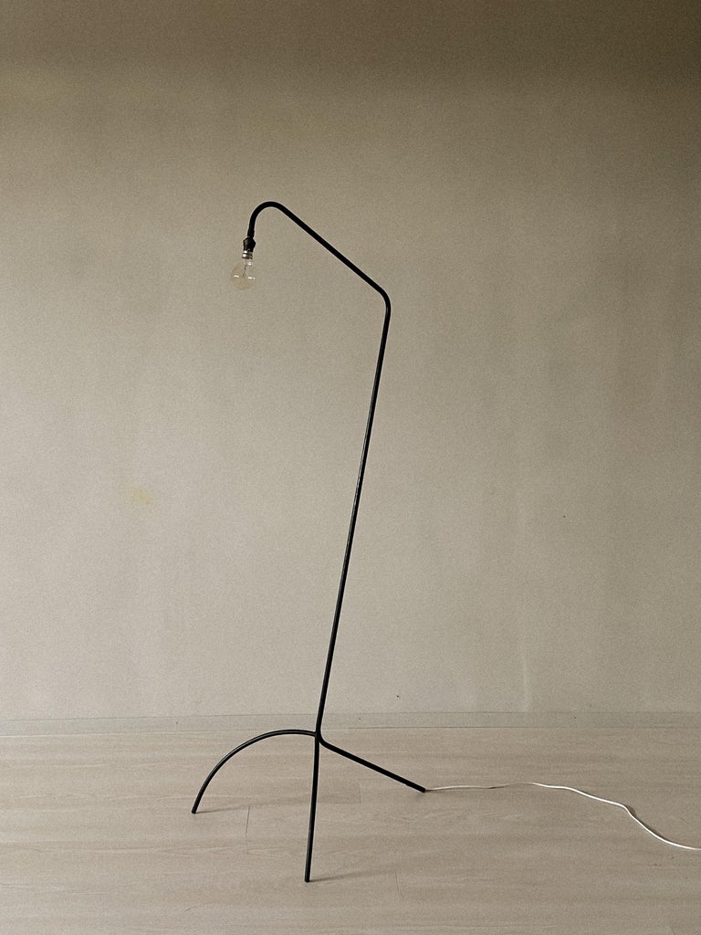 French Mid-Century Modern Industrial Floor Lamp, France, circa 1950s - Image 9