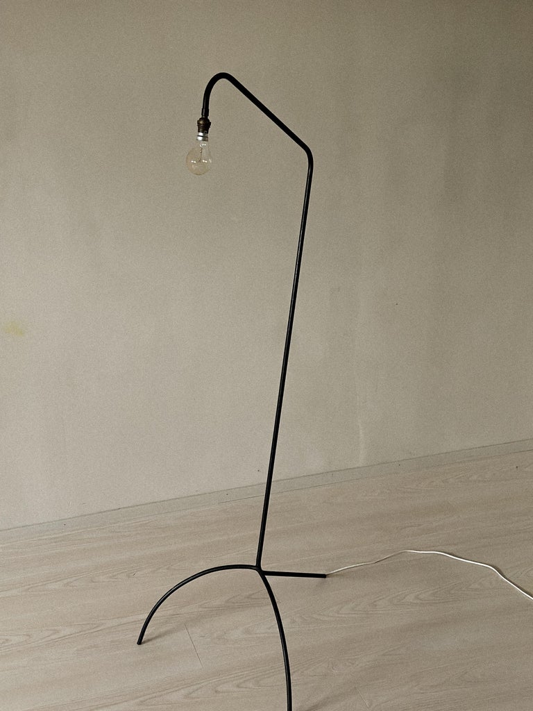 French Mid-Century Modern Industrial Floor Lamp, France, circa 1950s - Image 8