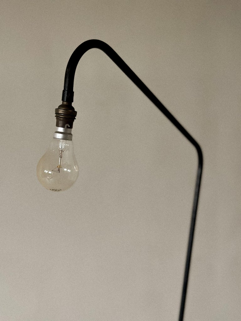 French Mid-Century Modern Industrial Floor Lamp, France, circa 1950s - Image 4