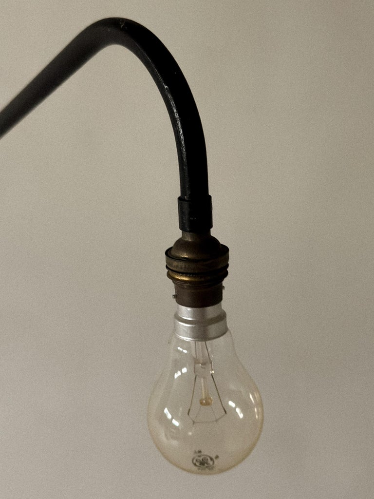 French Mid-Century Modern Industrial Floor Lamp, France, circa 1950s - Image 5