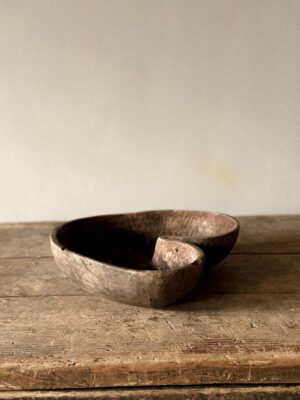 Heart Shaped Antique Root Bowl, Scandinavia 1800s