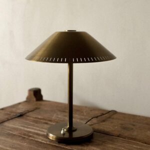 Mid-Century Scandinavian Table Lamp in Brass, 1950s