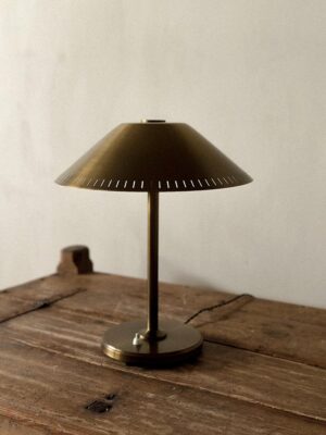 Mid-Century Scandinavian Table Lamp in Brass, 1950s