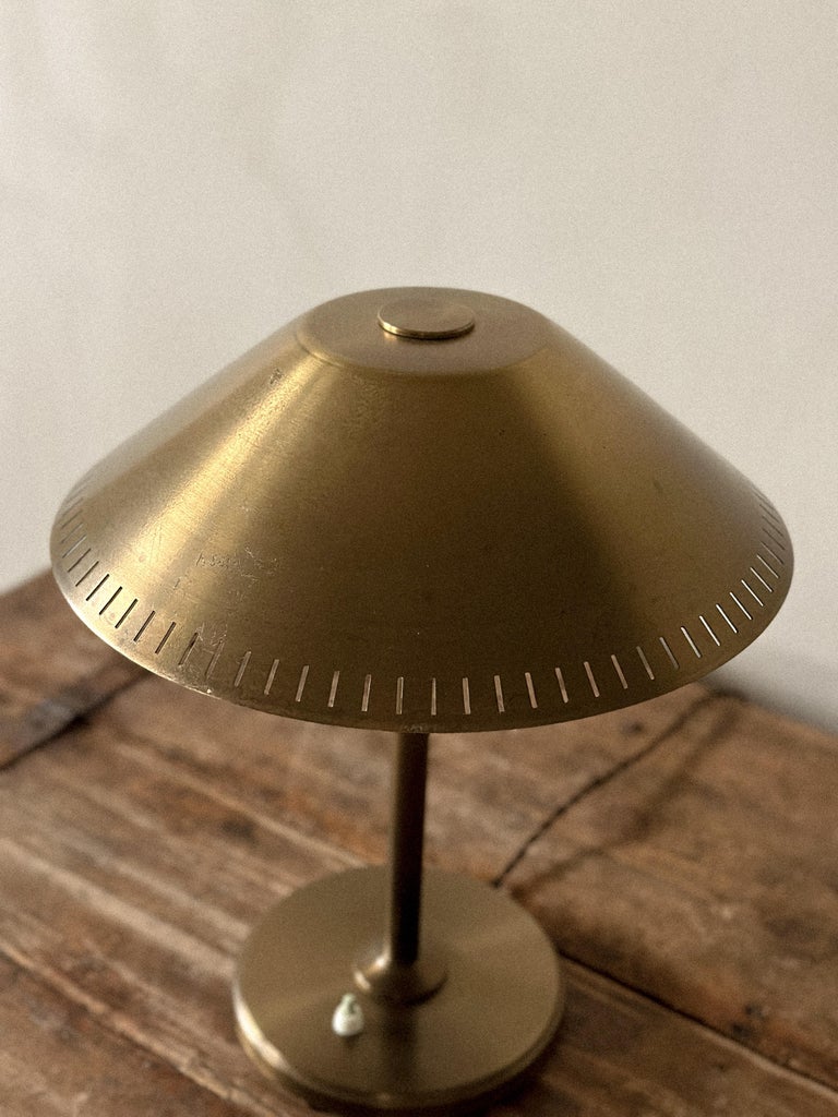 Mid-Century Scandinavian Table Lamp in Brass, 1950s - Image 4