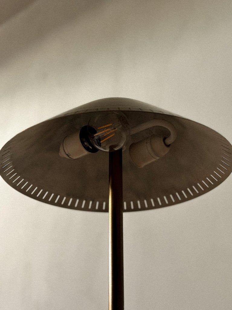 Mid-Century Scandinavian Table Lamp in Brass, 1950s - Image 7