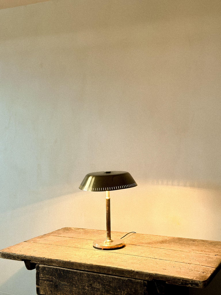 Mid-Century Scandinavian Table Lamp in Brass, 1950s - Image 3