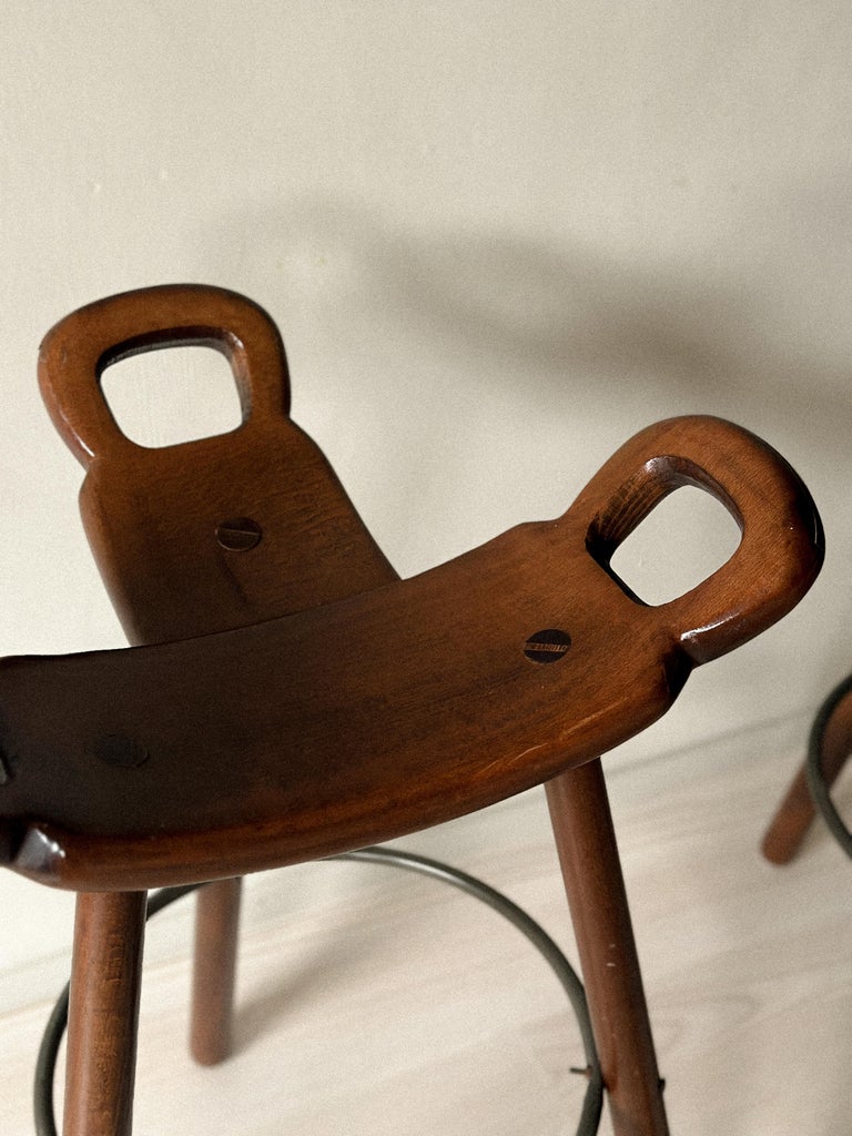 Set of 8 Brutalist Bar Stools, Europe, circa 1970s - Image 12