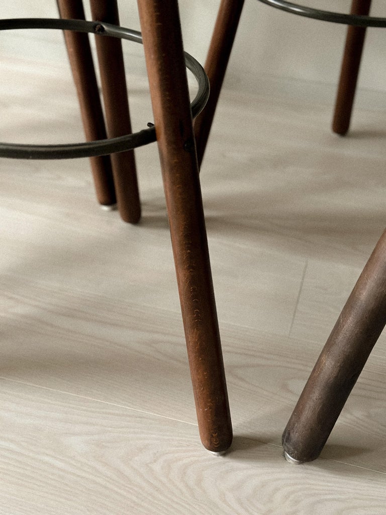 Set of 8 Brutalist Bar Stools, Europe, circa 1970s - Image 10