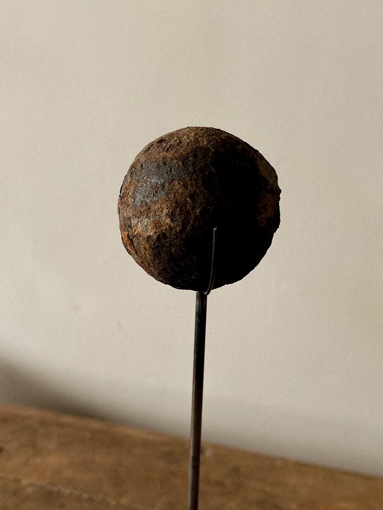 Set of Antique Cannonballs on Custom Stands, Wabi Sabi, Norway, c. 1800s - Image 6