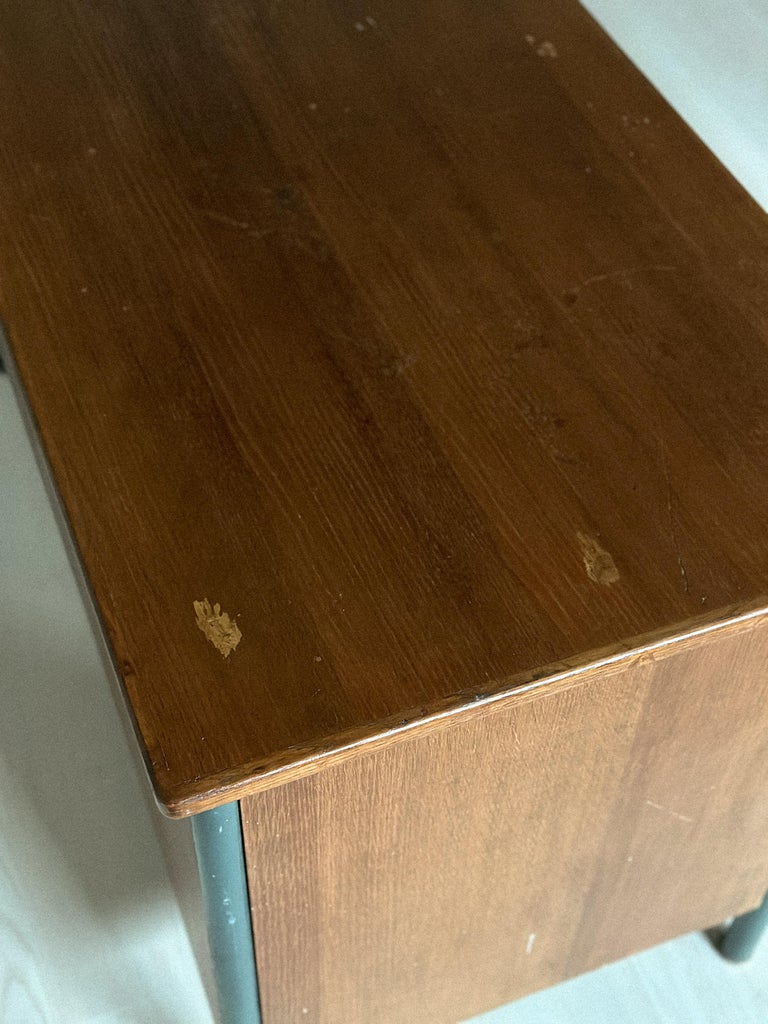 Vintage “Surveillant” desk attributed to Ateliers Jean Prouvé, France, c. 1960s - Image 11