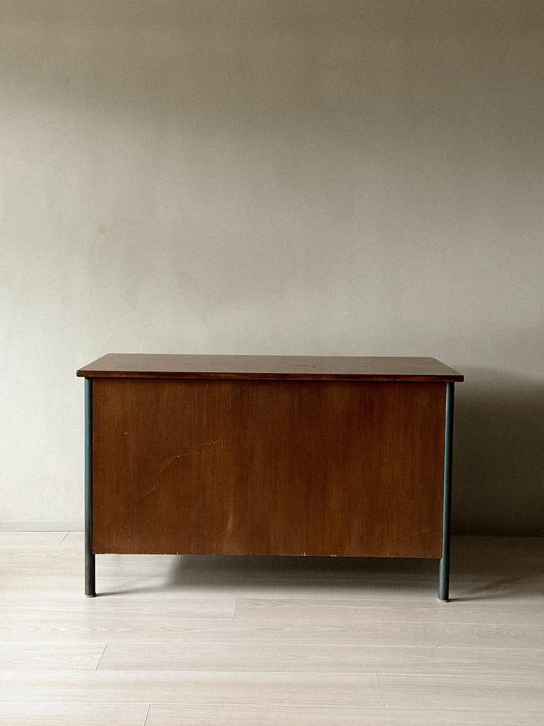 Vintage “Surveillant” desk attributed to Ateliers Jean Prouvé, France, c. 1960s - Image 3