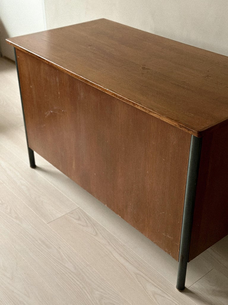 Vintage “Surveillant” desk attributed to Ateliers Jean Prouvé, France, c. 1960s - Image 6