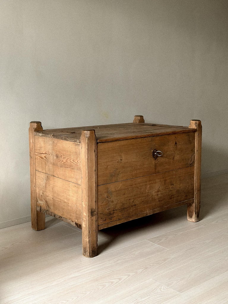 Antique Pine Console Table, Scandinavia Wabi Sabi , circa 1700s - Image 3