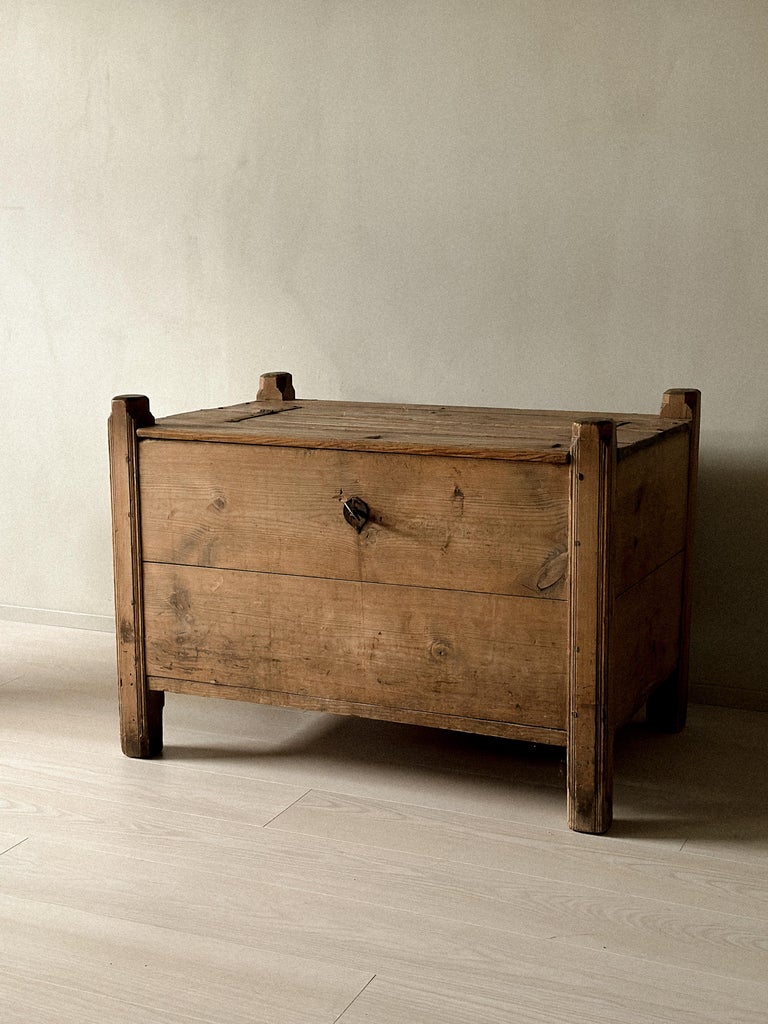 Antique Pine Console Table, Scandinavia Wabi Sabi , circa 1700s - Image 10