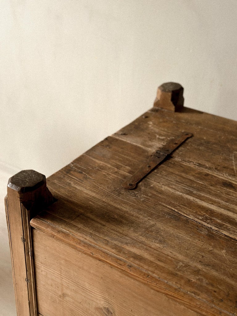 Antique Pine Console Table, Scandinavia Wabi Sabi , circa 1700s - Image 4