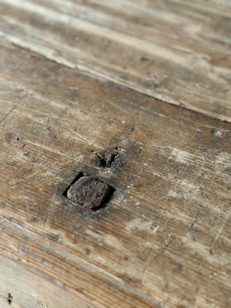 Antique Pine Console Table, Scandinavia Wabi Sabi , circa 1700s - Image 7