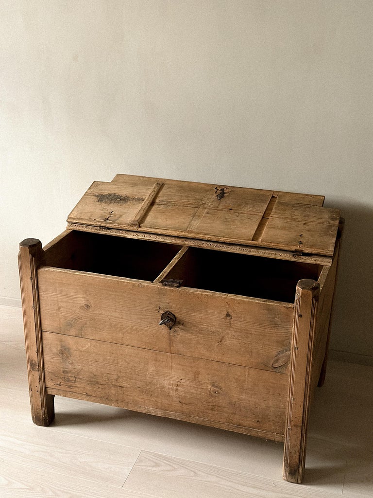 Antique Pine Console Table, Scandinavia Wabi Sabi , circa 1700s - Image 9