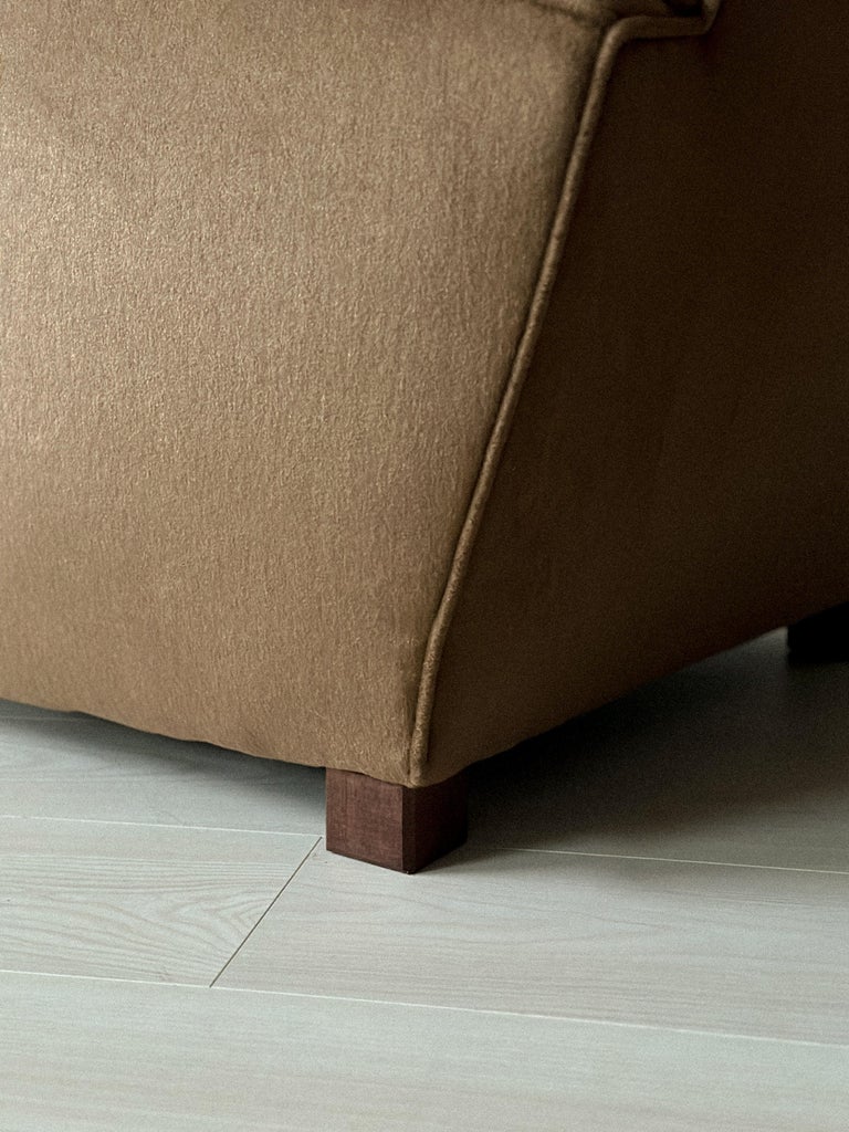 A Pair of Art Deco Armchairs in Brown Natural Blend, Denmark c. 1940 - Image 16