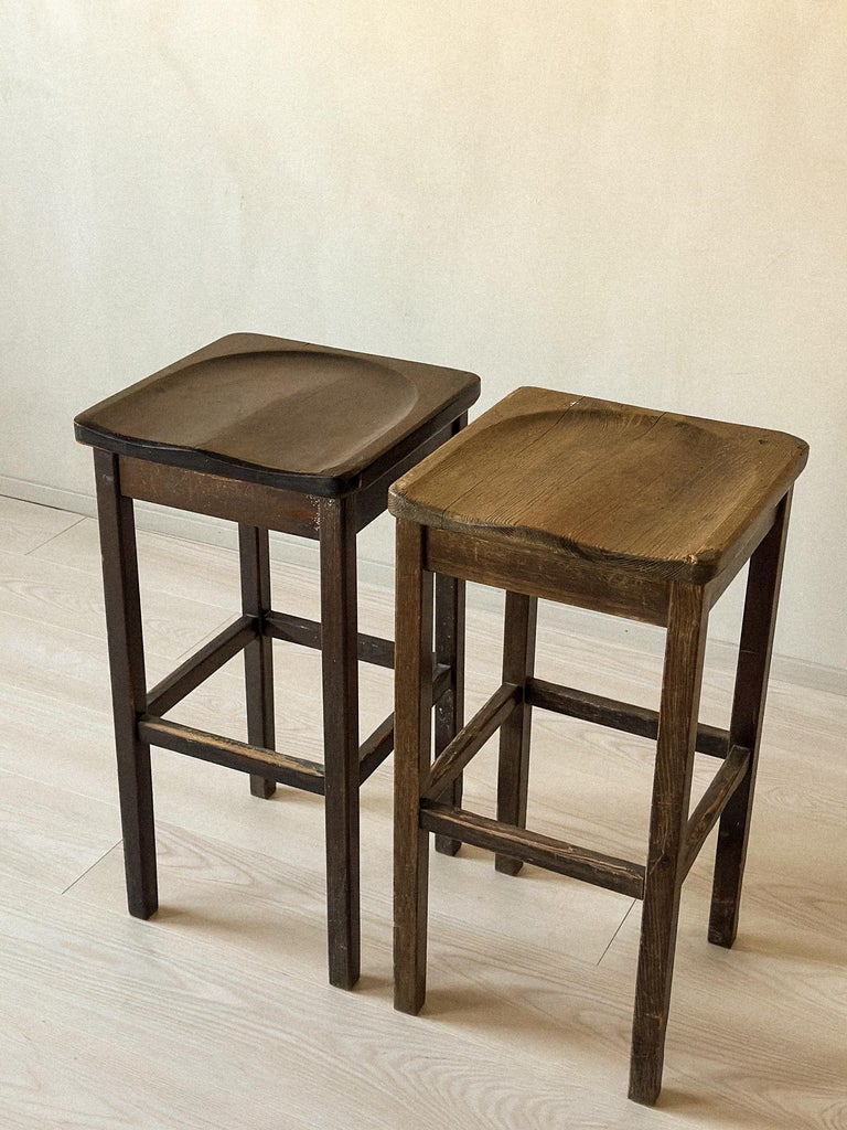 A Pair of Pine Barstools, Nordiska Kompaniet, Sweden c. 1960s - Image 5