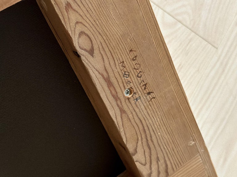 A Vintage Pinewood Bench in Sheepskin by Krogenæs, Norway 1960s - Image 9