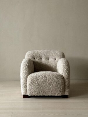Danish Cabinetmaker Sheepskin Lounge Chair