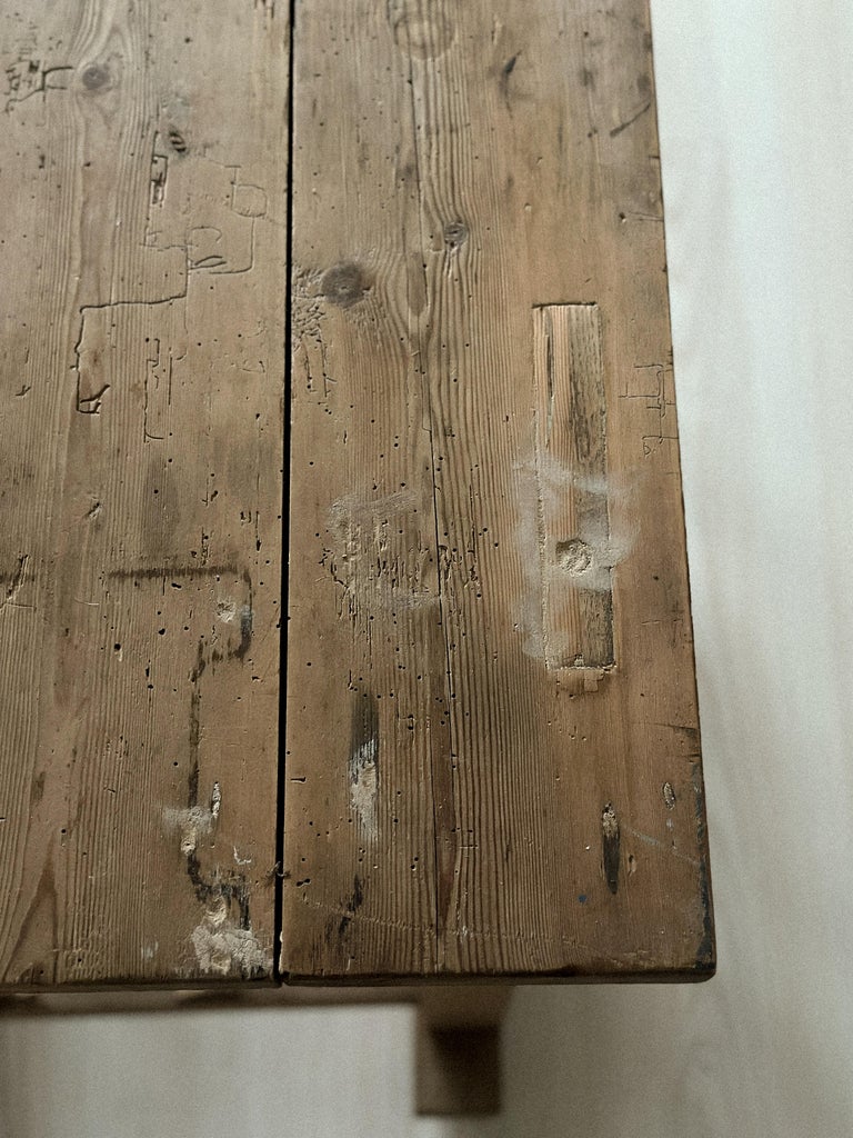 A Pine Working Table on Castors, Norway, c. 1920s - Image 7