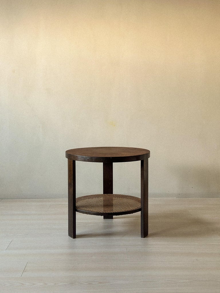 Fritz Hansen Side Table with Shelf, Model no 1535, Denmark, c 1930s