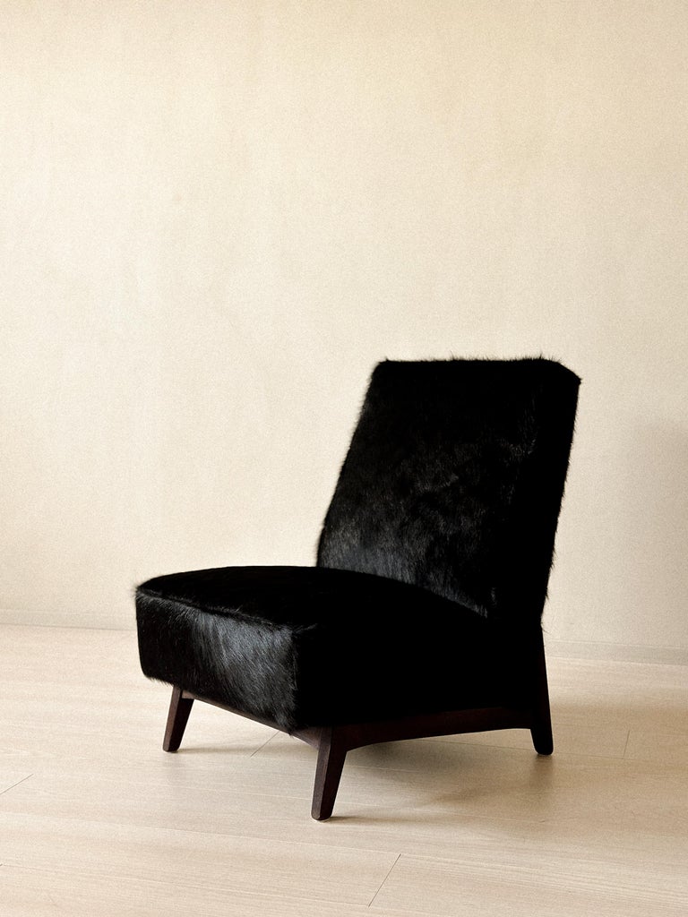 Mid-Century Lounge Chair in Style of Pierre Jeanneret in Cowhide, c. 1950s - Image 2