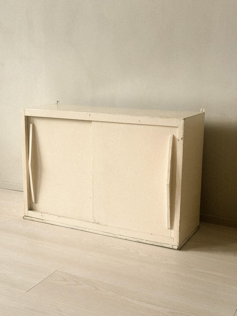 Mid-Century Wall Cabinet in style of Charlotte Perriand, France, c. 1950s