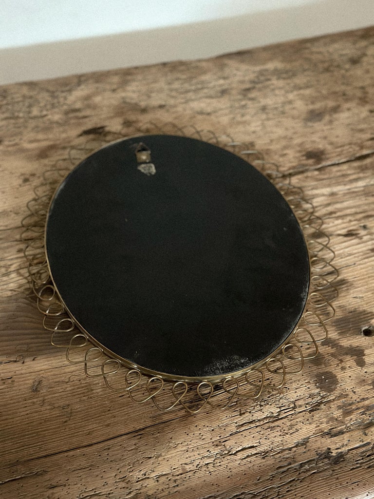 Sculptural Oval Wall Mirror in Brass, Illums Residential House, Denmark 1950s - Image 10