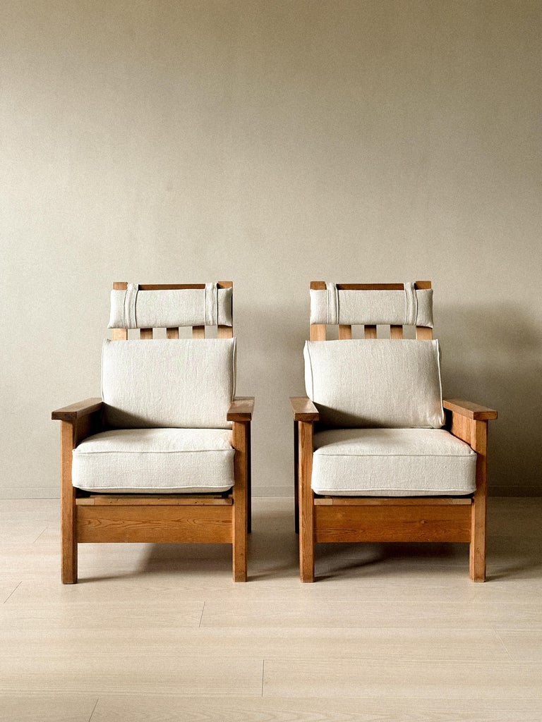 A Pair of "Sportstuge" chairs in style of Axel Einar Hjorth, Sweden c. 1940s - Image 3