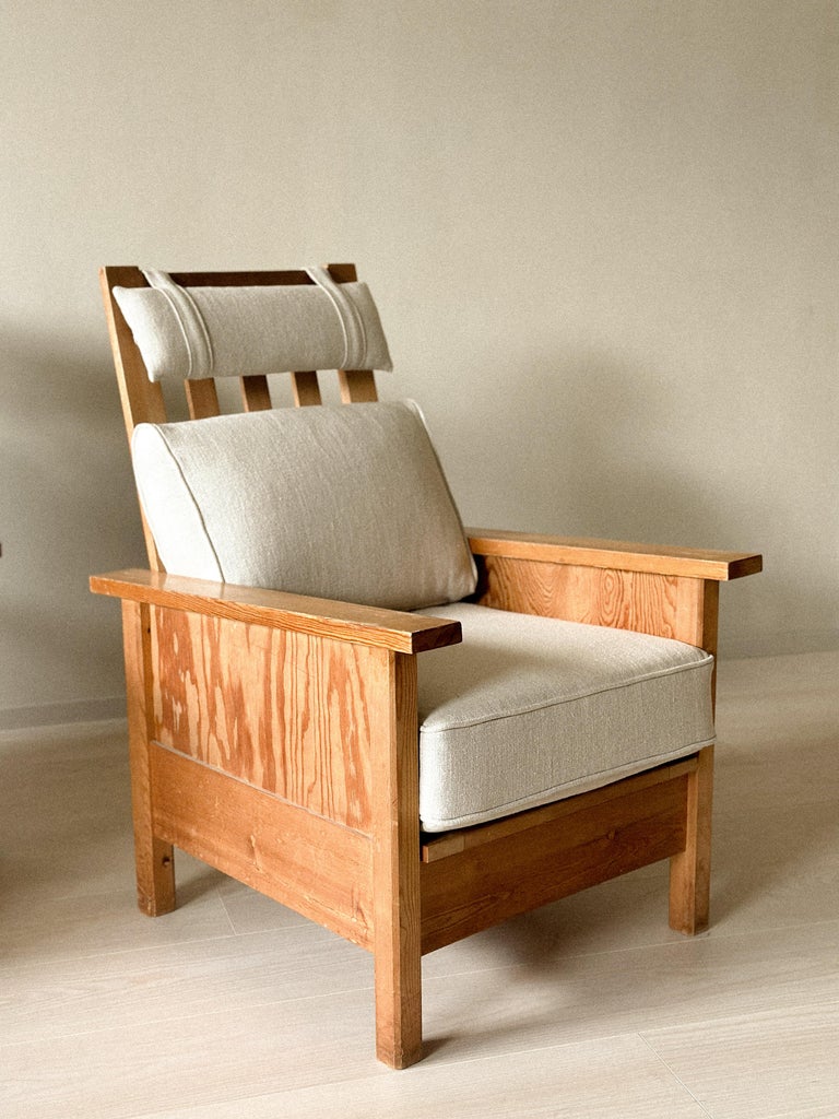 A Pair of "Sportstuge" chairs in style of Axel Einar Hjorth, Sweden c. 1940s - Image 15