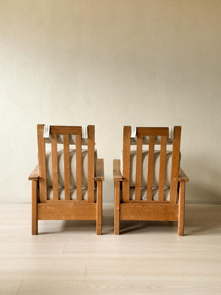 A Pair of "Sportstuge" chairs in style of Axel Einar Hjorth, Sweden c. 1940s - Image 9