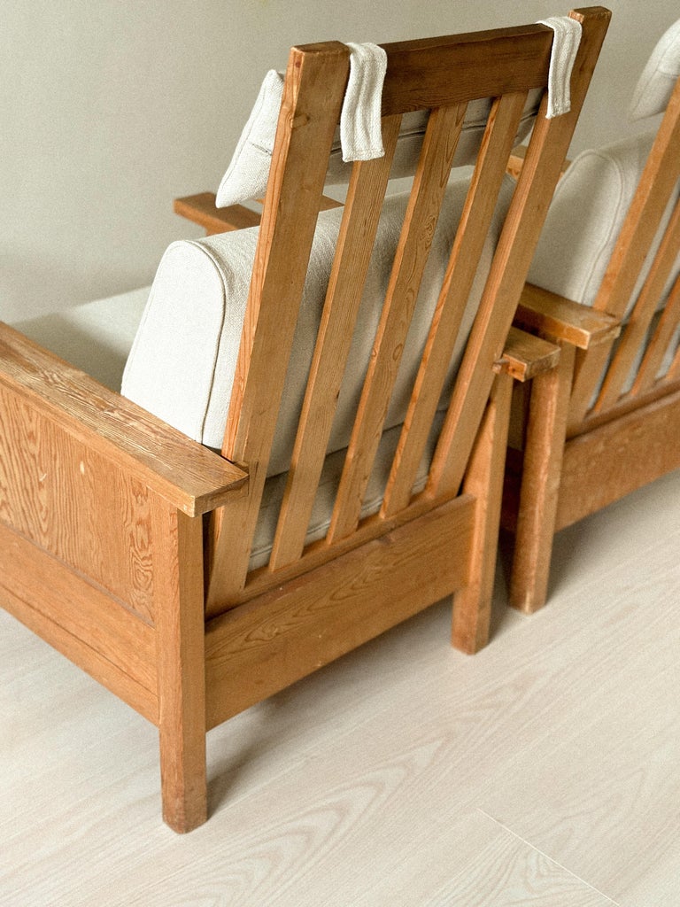 A Pair of "Sportstuge" chairs in style of Axel Einar Hjorth, Sweden c. 1940s - Image 8