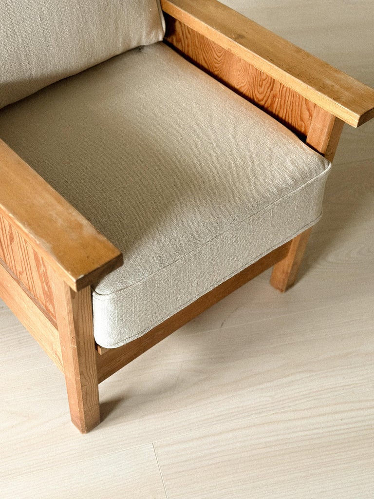 A Pair of "Sportstuge" chairs in style of Axel Einar Hjorth, Sweden c. 1940s - Image 6